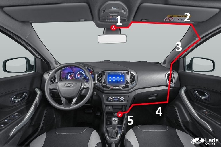 Как подключить видеорегистратор и другие гаджеты на Lada XRAY