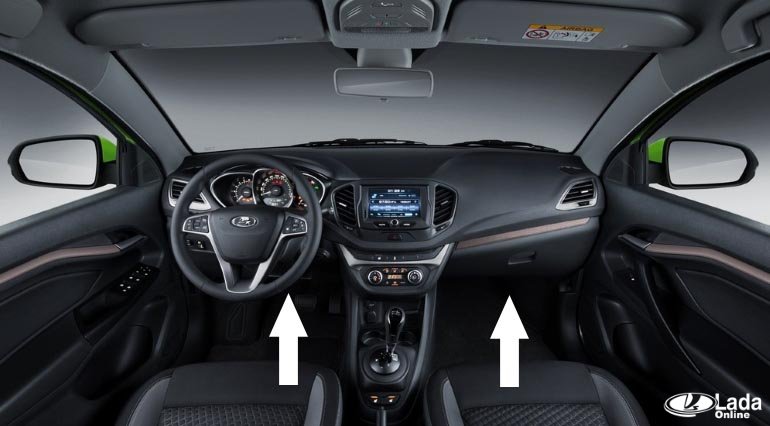 Установка подсветки пола (ног) на Lada Vesta и XRAY
