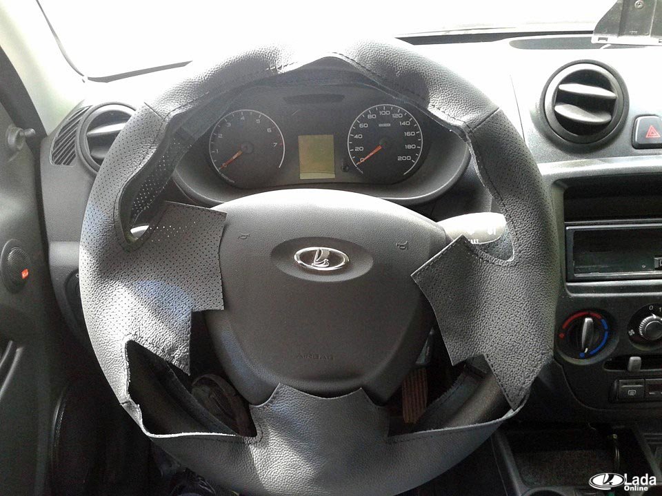 Перетяжка руля LADA кожей своими руками
