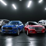Автосалон новых китайских автомобилей в Москве.