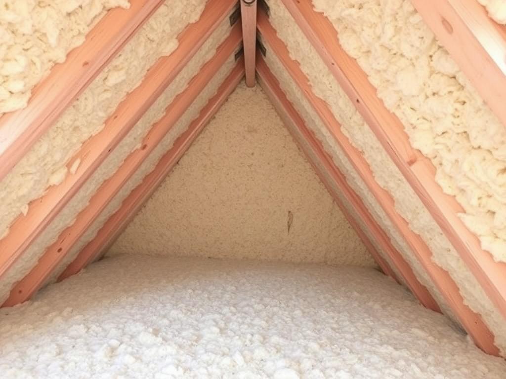 Insulating the attic with eco-woolфото
